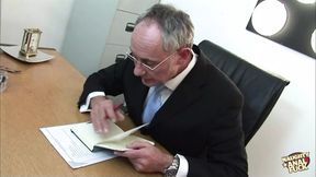 No one fucks a brunettes ass like this mature businessman