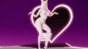 [mmd] Hellovenus - Stickysticky Ahri Sexy Naked Dance League of Legends Hentai Uncensored 4K 60fps