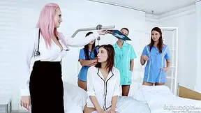 Ani Black Fox, Angel Wicky And Kristy Black In Nurses Gangbang