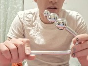 Playing with Vibrating Anal Beads for the First Time (full vid, intense orgasm)