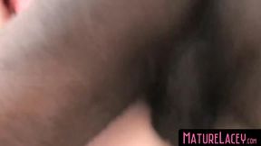MatureLacey com - Granny's blowjob after a sensual nipple play and foreplay