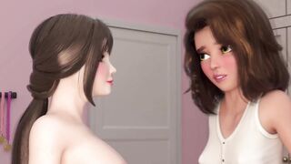 Double Dicked Transgender Babe Fucked Hard in POV until Big Ass Creampied