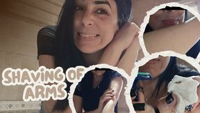 Shaving my hairy arms
