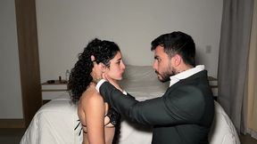emma angel slut training 02# golden shower, belt spanking, rough sex and cum in mouth!