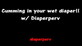 abdl audio edged vibrator over diaper and cum!