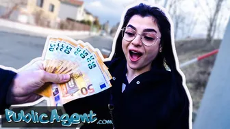 Nadja Lapiedra gives a wild blowjob and fucks hard for cash