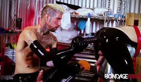 bondagebros ryan sebastian rams dildo into devin francos ass before thrusting i