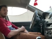 Gay jerk off in car public