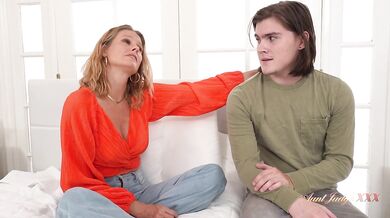 Aunt Judy's XXX - 50yo Mature Stepmom Reya Lovenlight Lets Her Stepson Pay His Debt in Cum