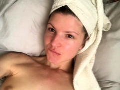 Amateur short haired teen brunette with