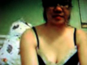 Nerdy Malaysian webcam chick gives me a view of her natural rack