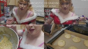 Misandrist teaching video 2 Degrading Degradation Teaching Useless men how to bake humiliation