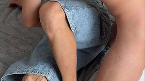 full video stepbrother came to visit, let him try my big dick, fucked his tight asshole and came