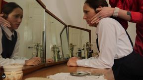 Step-mum Catches College Girl Mila at Her Dressing Table Face Slapping Punishment Wmv