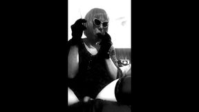 FILM NOIR RIDING AND SUCKING DILDO'S SMOKNG VS120's JACKING OFF TO CUM