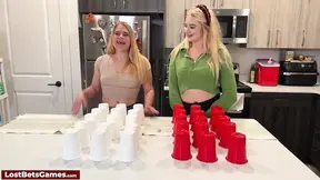 Amateur GF and her girlfriend play strip dice game