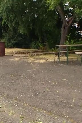 Horny 20 Year Old German Babe Gets Fucked Outdoors by a Stranger