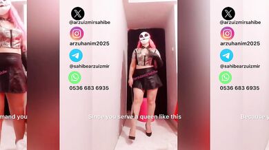 Turkish Mistress Solo BDSM goddess makes slave gag on her foot worship