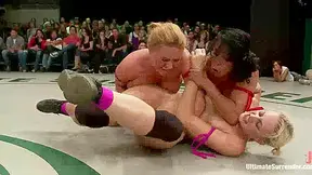 Tits Vs. Legs; Round 3 Of Julys Epic Tag Team Match - Izamar Gutierrez, Krissy Lynn And Dylan Ryan