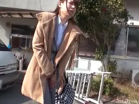 Shy Chick Mio Kayama Gets Horny Masturbating Alone in Her Car