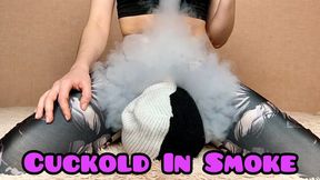 Stepmommy Humiliation Cuckold Face With Her Ass - Sniffs ass and gets smoke doses, big ass smothering