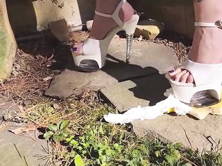 Compilation of Hawt High Heel & Foot Fetish Stomping & Trampling with Impure BIGGEST-TIT Aged MOM Headmistress Thursday