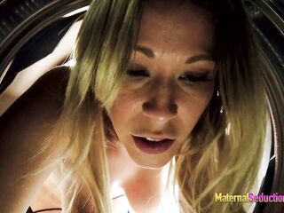 Screwing My Breasty Step Mamma Whilst That babe's Stuck in the Washing Machine - Nikki Brooks