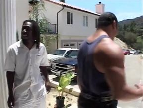 Black cock threesome in sexy white petite...double penetrated ass fucking