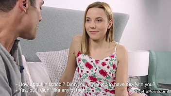 Fervent sweetie opens up juicy cunt and gets deflowered