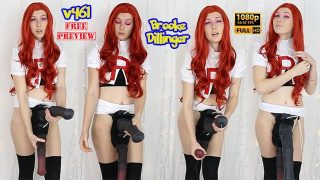 Kink fetish film movie of Jessie cosplayer fucking herself