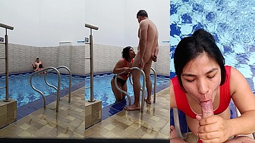 Venuslatina2 - UN DÍA EN LA PISCINA EXCELENTE FACIAL.. que rico se pasa con un buen macho