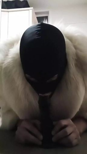 Fur sissy deepthroat for master