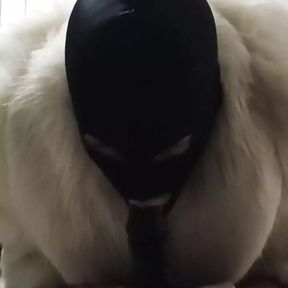 Fur sissy deepthroat for master