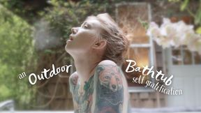Outdoor Bathtub Self Gratification - Public Nudity Sensual Outside Nature Hippy Redhead Solo