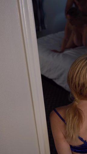 Peeking Roommate has a wet fantasy with captions   Clip 2