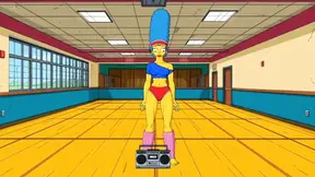 Dirty Orgy of Housewife Mrs  Sinpsom with Old Men at the Casting  Cartoon Parody