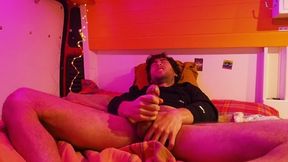 Hippie Stud with Succulent Lollipop has Amazing Leg Shaking Loud Orgasm during Chilled Evening in his Truck