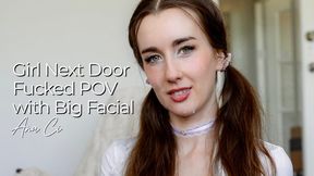 Girl Next Door Fucked POV with Big Facial