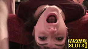 Tattooed brunette Adreena Winters rides big dick deepthroat style