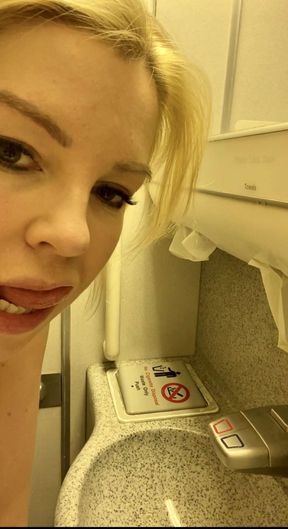 PEE ON A PLANE TOILET