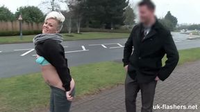 Bree Banning flasing in public