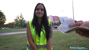 Jennifer Mendez Takes Cash And Sucks Thick Cock In Public Pickup