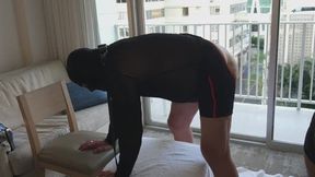 MISTRESS PEGS HIM ON ANOTHER HOTEL BALCONY FOR ALL TO WATCH