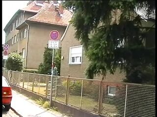 Unshaved blond sweetheart fills her snatch with carrot outdoors