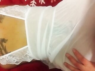 Me cogen en un babydoll que me regaló un fan (movie scene completo en premium)