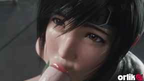 Yuffie Kisaragi Big Dick Sloppy Blowjob - Deep & Messy 3D Animation