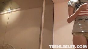 Tiny little lustful teen strokes & toys