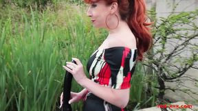 Cuntryfile: Red Sheer Garters and Belt Tease