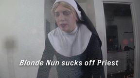 Blonde Nun sucks off Priest 05