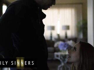 FAMILY SINNERS - Sexy Step Daughter Gets Caught Sneaking Home From School By Her Stepdad And This guy Teaches Her A Lesson